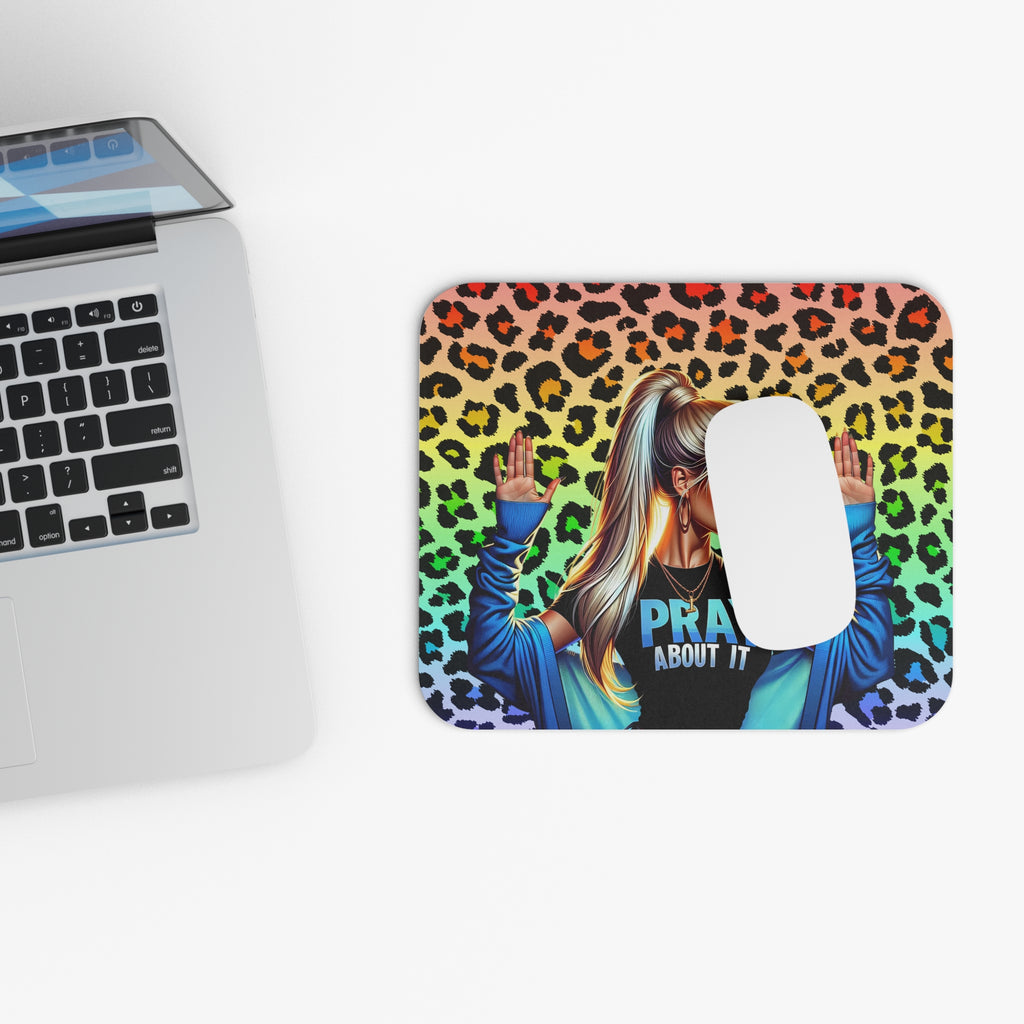 PRAY ABOUT IT LEOPARD BADDIE MOUSE PAD