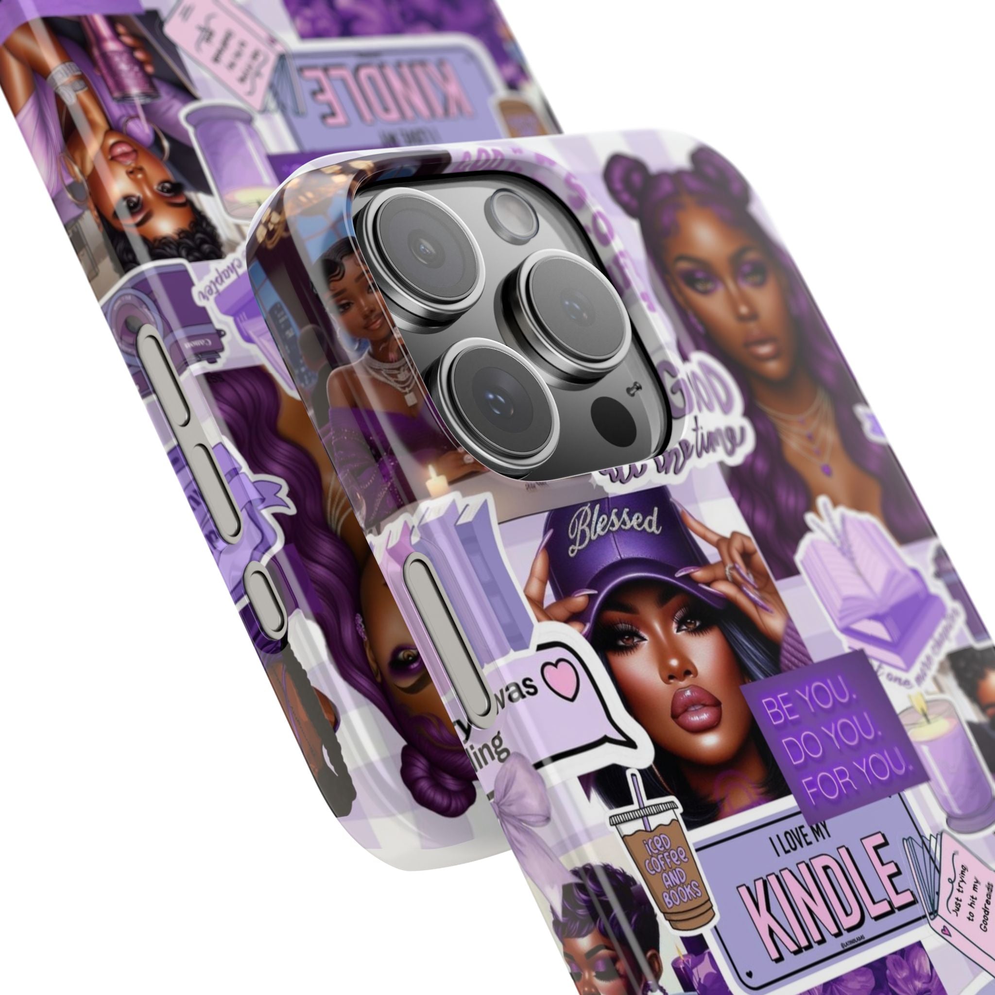 BOOKED, BLESSED & UNBOTHERED PHONE CASE