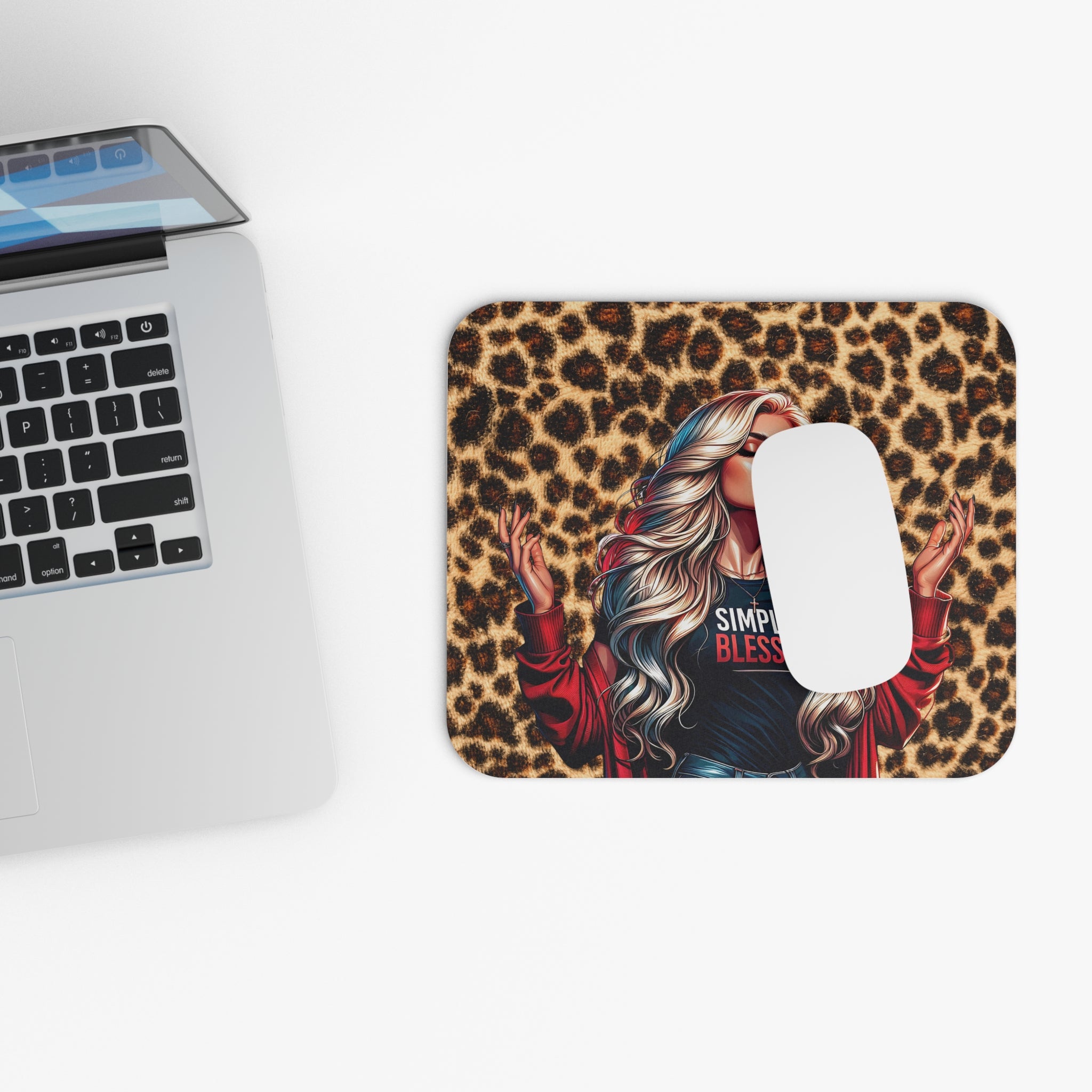 PRAISE AND WORSHIP CHEETAH PRINT MOUSE PAD