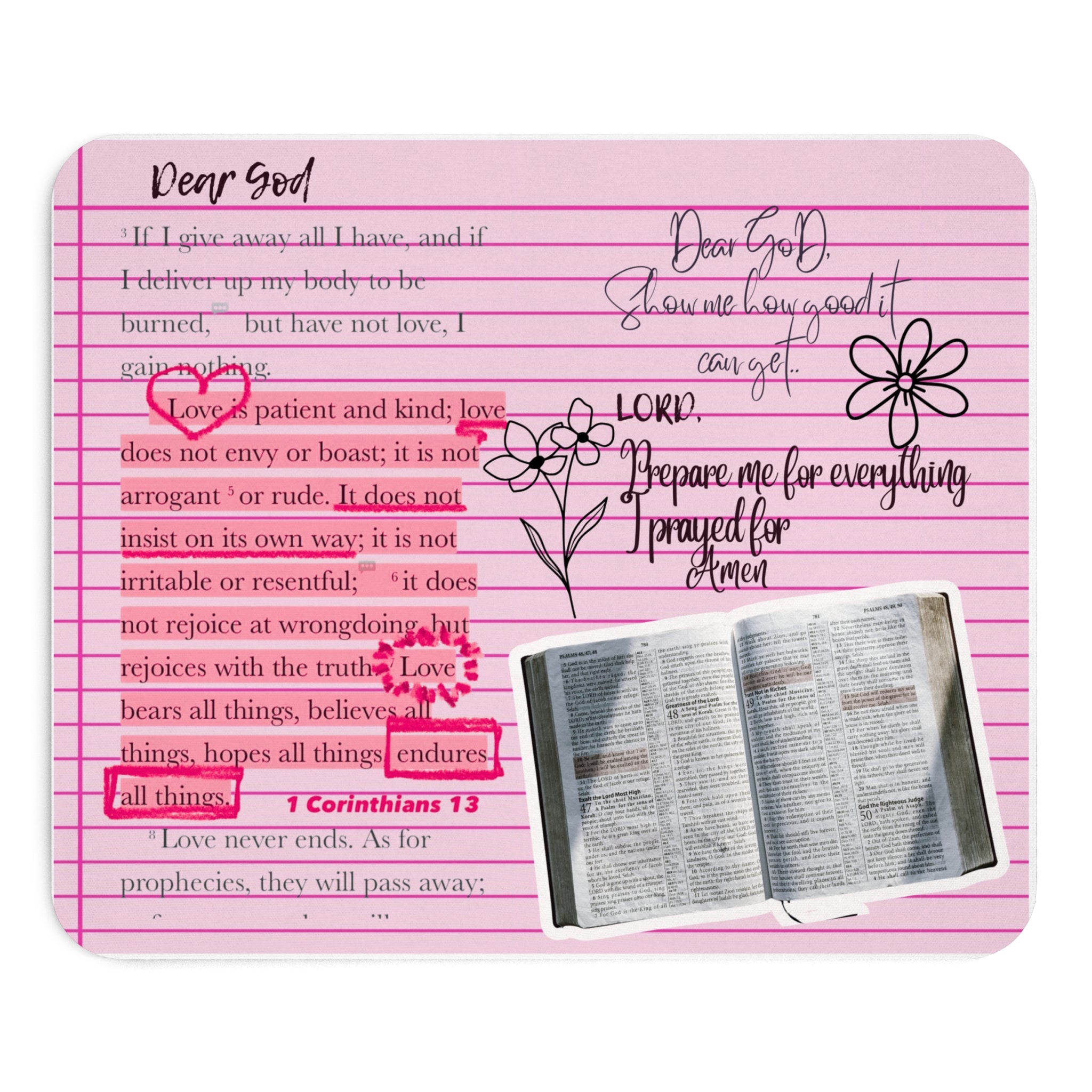 DEAR GOD PRAYER & SCRIPTURE MOUSE PAD