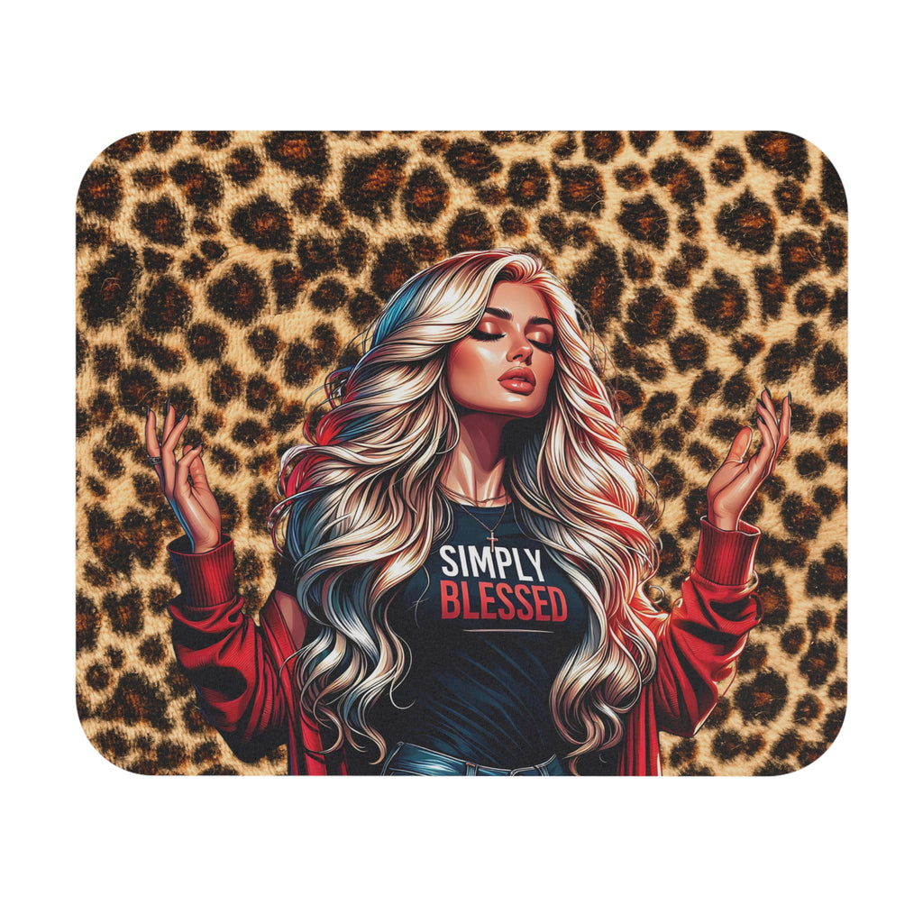 PRAISE AND WORSHIP CHEETAH PRINT MOUSE PAD